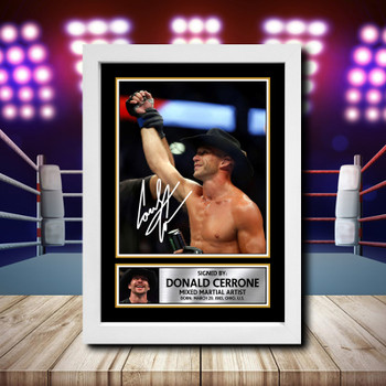 Donald ÂCowboyâ Cerrone Signed Autographed Ufc Star Poster Print Framed Merch Gift