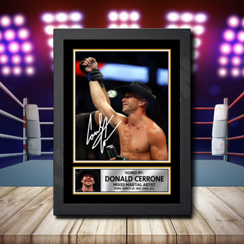 Donald ÂCowboyâ Cerrone Signed Autographed Ufc Star Poster Print Framed Merch Gift