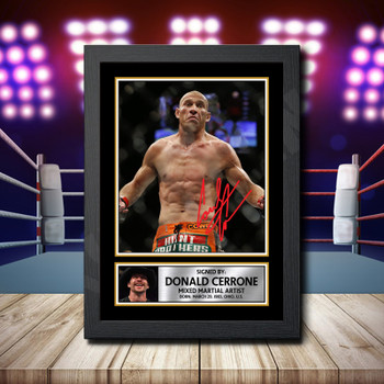 Donald ÂCowboyâ Cerrone 2 Signed Autographed Ufc Star Poster Print Framed Merch Gift