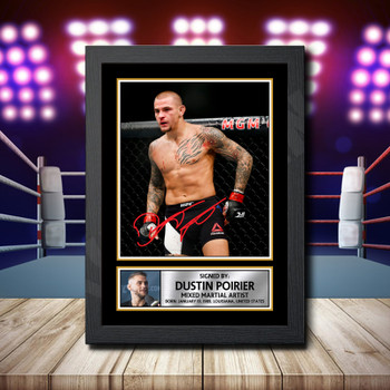 Dustin Poirier 2 Signed Autographed Ufc Star Poster Print Framed Merch Gift