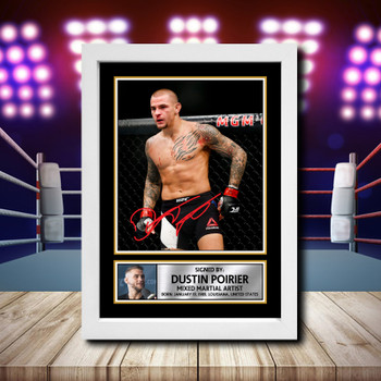 Dustin Poirier 2 Signed Autographed Ufc Star Poster Print Framed Merch Gift