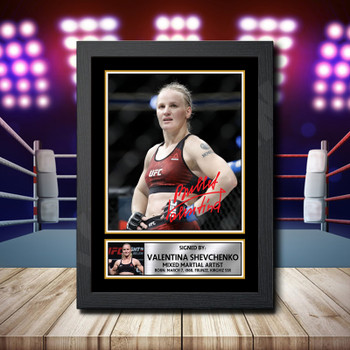 Green Valentina Shevchenko 2 Signed Autographed Ufc Star Poster Print Framed Merch Gift