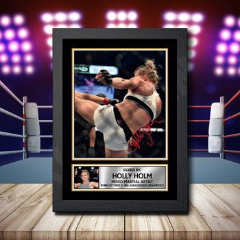 Holly Holm 2 Signed Autographed Ufc Star Poster Print Framed Merch Gift