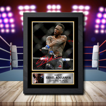 Israel Adesanya Signed Autographed Ufc Star Poster Print Framed Merch Gift Israel Adesanya Signed Autographed Ufc Star Poster Print Framed Merch Gift