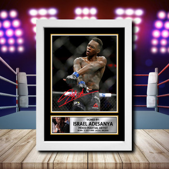 Israel Adesanya Signed Autographed Ufc Star Poster Print Framed Merch Gift Israel Adesanya Signed Autographed Ufc Star Poster Print Framed Merch Gift