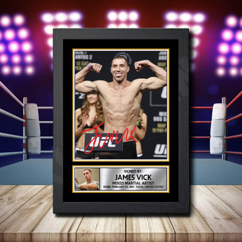 James Vick Signed Autographed Ufc Star Poster Print Framed Merch Gift