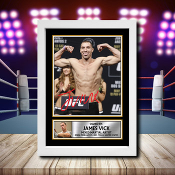 James Vick Signed Autographed Ufc Star Poster Print Framed Merch Gift
