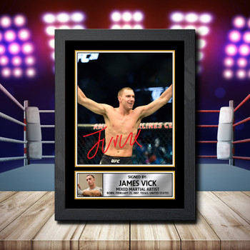 James Vick 2 Signed Autographed Ufc Star Poster Print Framed Merch Gift