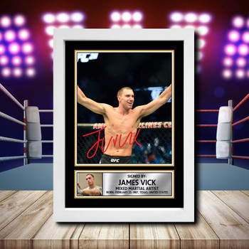 James Vick 2 Signed Autographed Ufc Star Poster Print Framed Merch Gift