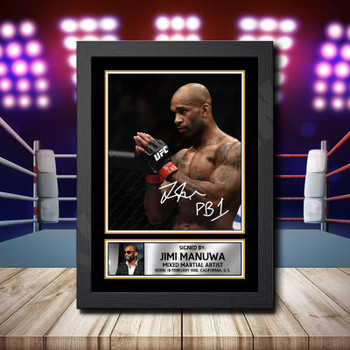 Jimi Manuwa 2 Signed Autographed Ufc Star Poster Print Framed Merch Gift