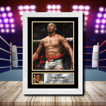 Jon  Jones 2 Signed Autographed Ufc Star Poster Print Framed Merch Gift