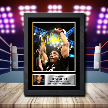 Jose Aldo 2 Signed Autographed Ufc Star Poster Print Framed Merch Gift