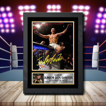 Junior Dos Santos 2 Signed Autographed Ufc Star Poster Print Framed Merch Gift