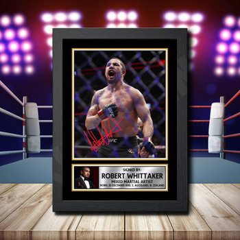 Robert Whittaker Signed Autographed Ufc Star Poster Print Framed Merch Gift