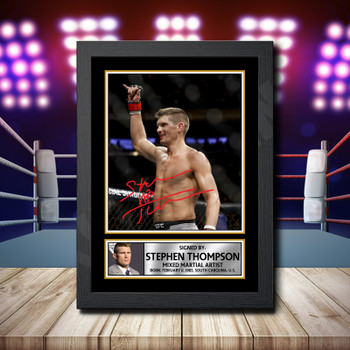 Stephen Thompson 2 Signed Autographed Ufc Star Poster Print Framed Merch Gift Stephen Thompson 2 Signed Autographed Ufc Star Poster Print Framed Merch Gift