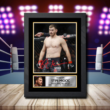 Stipe Miocic 2 Signed Autographed Ufc Star Poster Print Framed Merch Gift