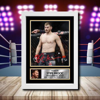 Stipe Miocic 2 Signed Autographed Ufc Star Poster Print Framed Merch Gift