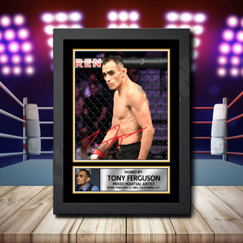 Tony Ferguson Signed Autographed Ufc Star Poster Print Framed Merch Gift Tony Ferguson Signed Autographed Ufc Star Poster Print Framed Merch Gift