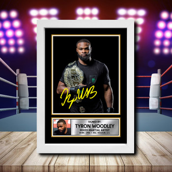 Tyron Woodley Signed Autographed Ufc Star Poster Print Framed Merch Gift Tyron Woodley Signed Autographed Ufc Star Poster Print Framed Merch Gift