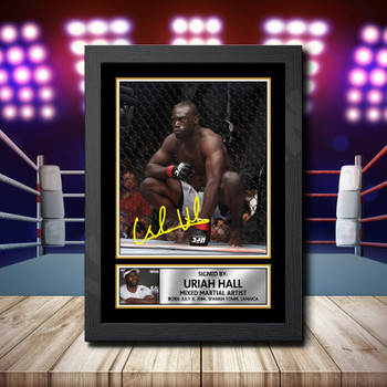 Uriah Hall Signed Autographed Ufc Star Poster Print Framed Merch Gift Uriah Hall Signed Autographed Ufc Star Poster Print Framed Merch Gift