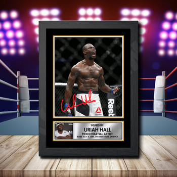 Uriah Hall 2 Signed Autographed Ufc Star Poster Print Framed Merch Gift Uriah Hall 2 Signed Autographed Ufc Star Poster Print Framed Merch Gift