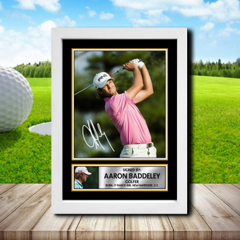 Aaron Baddeley 2 Signed Autographed Golfer Star Poster Print Framed Merch Gift Aaron Baddeley 2 Signed Autographed Golfer Star Poster Print Framed Merch Gift