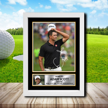 Adam Scott 2 Signed Autographed Golfer Star Poster Print Framed Merch Gift