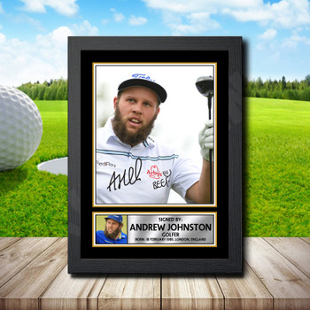 Andrew Beef Johnston Signed Autographed Golfer Star Poster Print Framed Merch Gift Andrew Beef Johnston Signed Autographed Golfer Star Poster Print Framed Merch Gift