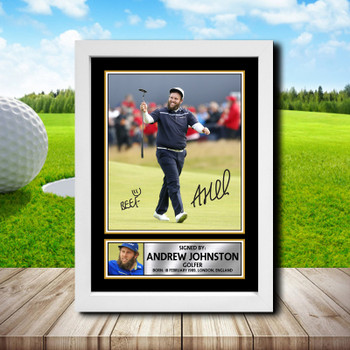 Andrew Beef Johnston 2 Signed Autographed Golfer Star Poster Print Framed Merch Gift Andrew Beef Johnston 2 Signed Autographed Golfer Star Poster Print Framed Merch Gift
