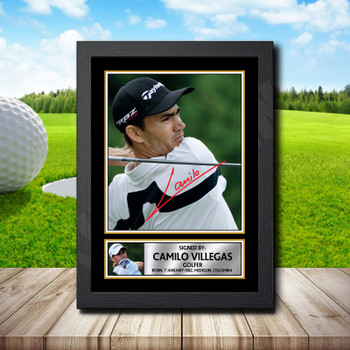 Camilo Villegas 2 Signed Autographed Golfer Star Poster Print Framed Merch Gift Camilo Villegas 2 Signed Autographed Golfer Star Poster Print Framed Merch Gift
