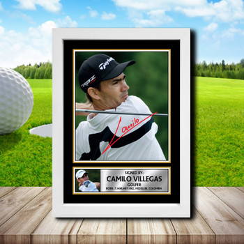 Camilo Villegas 2 Signed Autographed Golfer Star Poster Print Framed Merch Gift Camilo Villegas 2 Signed Autographed Golfer Star Poster Print Framed Merch Gift