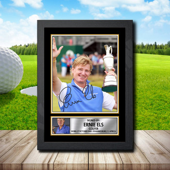Ernie Els 2 Signed Autographed Golfer Star Poster Print Framed Merch Gift Ernie Els 2 Signed Autographed Golfer Star Poster Print Framed Merch Gift