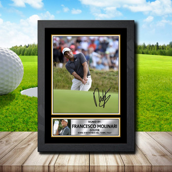 Francesco Molinari Signed Autographed Golfer Star Poster Print Framed Merch Gift Francesco Molinari Signed Autographed Golfer Star Poster Print Framed Merch Gift