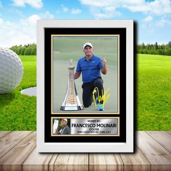 Francesco Molinari 2 Signed Autographed Golfer Star Poster Print Framed Merch Gift Francesco Molinari 2 Signed Autographed Golfer Star Poster Print Framed Merch Gift