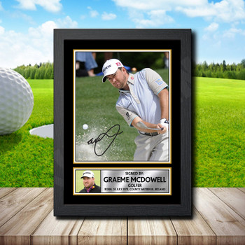Graeme Mcdowell 2 Signed Autographed Golfer Star Poster Print Framed Merch Gift Graeme Mcdowell 2 Signed Autographed Golfer Star Poster Print Framed Merch Gift
