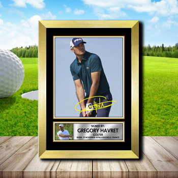 Gregory Havret Signed Autographed Golfer Star Poster Print Framed Merch Gift Gregory Havret Signed Autographed Golfer Star Poster Print Framed Merch Gift