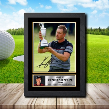 Henrik Stenson 2 Signed Autographed Golfer Star Poster Print Framed Merch Gift Henrik Stenson 2 Signed Autographed Golfer Star Poster Print Framed Merch Gift