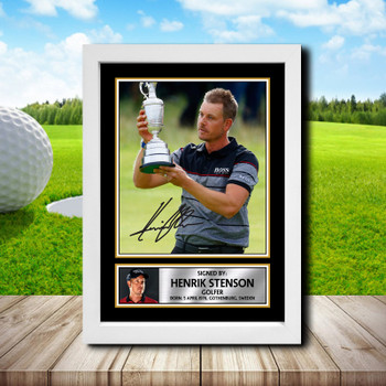 Henrik Stenson 2 Signed Autographed Golfer Star Poster Print Framed Merch Gift Henrik Stenson 2 Signed Autographed Golfer Star Poster Print Framed Merch Gift