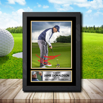 Jamie Donaldson Signed Autographed Golfer Star Poster Print Framed Merch Gift Jamie Donaldson Signed Autographed Golfer Star Poster Print Framed Merch Gift