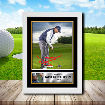 Jamie Donaldson Signed Autographed Golfer Star Poster Print Framed Merch Gift Jamie Donaldson Signed Autographed Golfer Star Poster Print Framed Merch Gift