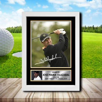 Jose Maria Olazabal Signed Autographed Golfer Star Poster Print Framed Merch Gift
