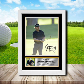 Justin Leonard 2 Signed Autographed Golfer Star Poster Print Framed Merch Gift Justin Leonard 2 Signed Autographed Golfer Star Poster Print Framed Merch Gift