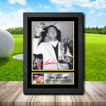 Ken Venturi 2 Signed Autographed Golfer Star Poster Print Framed Merch Gift Ken Venturi 2 Signed Autographed Golfer Star Poster Print Framed Merch Gift