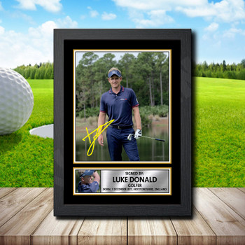 Luke Donald 2 Signed Autographed Golfer Star Poster Print Framed Merch Gift