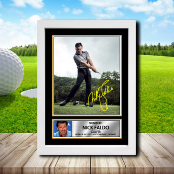 Nick Faldo 2 Signed Autographed Golfer Star Poster Print Framed Merch Gift