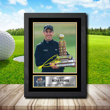 Ross Fisher 2 Signed Autographed Golfer Star Poster Print Framed Merch Gift Ross Fisher 2 Signed Autographed Golfer Star Poster Print Framed Merch Gift