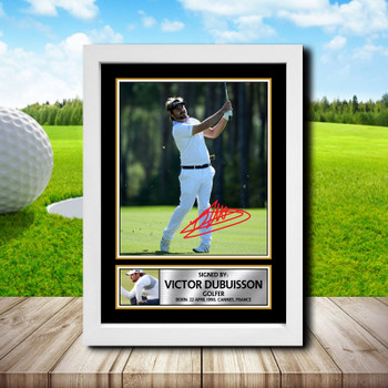 Victor Dubuisson Signed Autographed Golfer Star Poster Print Framed Merch Gift Victor Dubuisson Signed Autographed Golfer Star Poster Print Framed Merch Gift