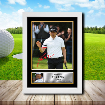 Ye Yang 2 Signed Autographed Golfer Star Poster Print Framed Merch Gift Ye Yang 2 Signed Autographed Golfer Star Poster Print Framed Merch Gift