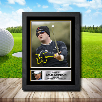 Zach Johnson Signed Autographed Golfer Star Poster Print Framed Merch Gift