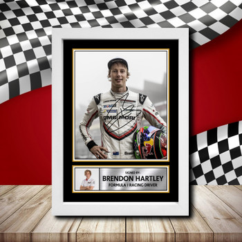Brendon Hartley Formula 1 Signature Signed Autographed Formula1 Star Poster Print Framed Merch Gift